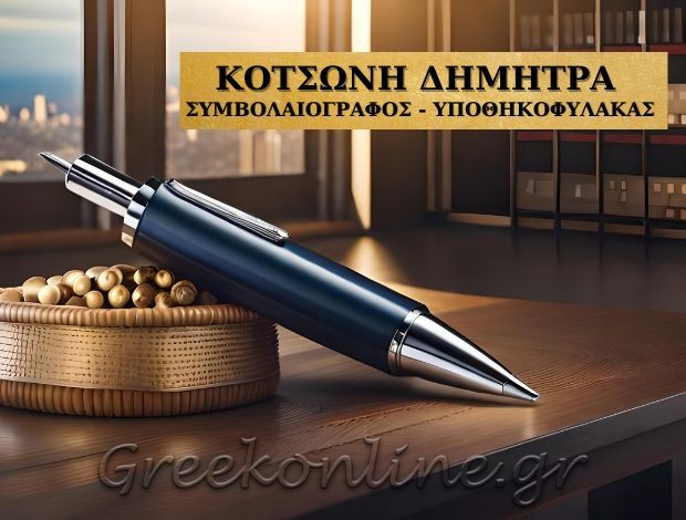 ΣΥΜΒΟΛΑΙΟΓΡΑΦΟΣ ΞΗΡΟΚΑΜΠΙ ΛΑΚΩΝΙΑΣ ΚΟΤΣΩΝΗ ΔΗΜΗΤΡΑ