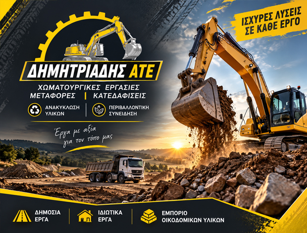 ΧΩΜΑΤΟΥΡΓΙΚΕΣ ΕΡΓΑΣΙΕΣ EΛΑΙΑ ΟΡΕΣΤΙΑΔΑ ΕΒΡΟΥ ΔΗΜΗΤΡΙΑΔΗΣ ΑΤΕ