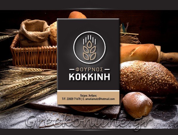 ΑΡΤΟΖΑΧΑΡΟΠΛΑΣΤΕΙΟ ΓΑΥΡΙΟ ΑΝΔΡΟΣ “ΦΟΥΡΝΟΣ ΚΟΚΚΙΝΗ” ΜΑΤΖΙΩΡΟΥ ΚΟΚΚΙΝΗ ΑΜΑΛΙΑ