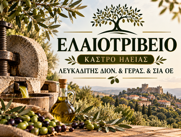 ΕΛΑΙΟΤΡΙΒΕΙΟ ΚΑΣΤΡΟ ΗΛΕΙΑΣ    ΛΕΥΚΑΔΙΤΗΣ ΔΙΟΝ. & ΓΕΡΑΣ. & ΣΙΑ ΟΕ