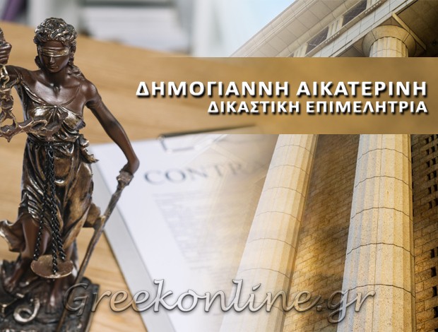 ΔΙΚΑΣΤΙΚΟΣ ΕΠΙΜΕΛΗΤΗΣ ΠΡΕΒΕΖΑ  ΔΗΜΟΓΙΑΝΝΗ ΑΙΚΑΤΕΡΙΝΗ