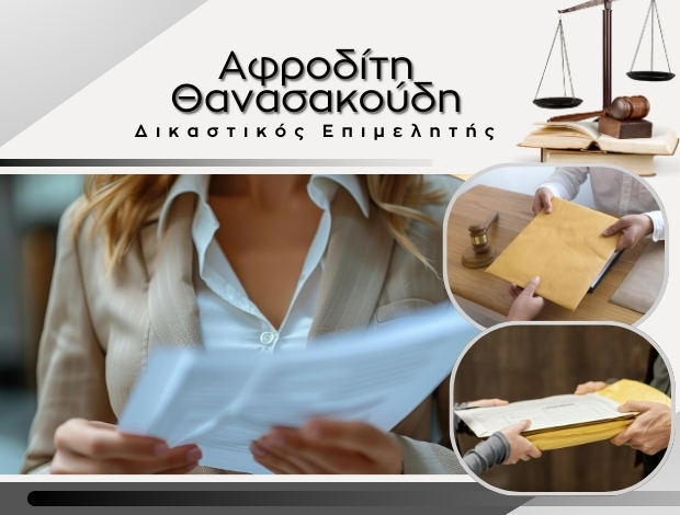 ΔΙΚΑΣΤΙΚΟΣ ΕΠΙΜΕΛΗΤΗΣ ΘΕΣΣΑΛΟΝΙΚΗ ΚΕΝΤΡΟ  ΘΑΝΑΣΑΚΟΥΔΗ ΑΦΡΟΔΙΤΗ