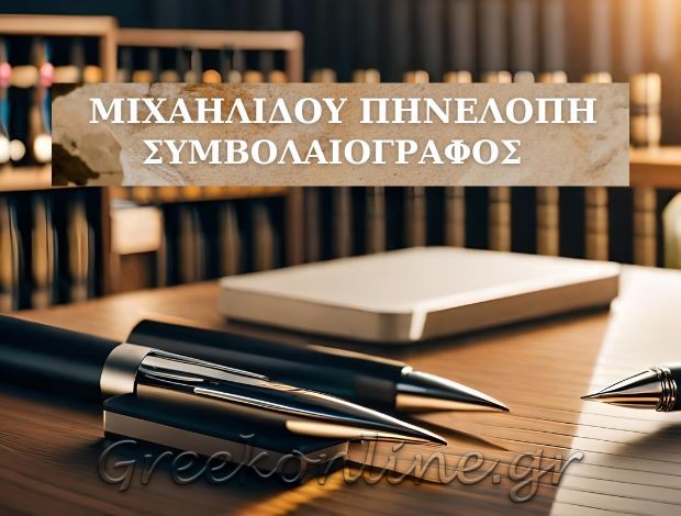 ΣΥΜΒΟΛΑΙΟΓΡΑΦΟΣ ΘΕΣΣΑΛΟΝΙΚΗ ΜΙΧΑΗΛΙΔΟΥ ΠΗΝΕΛΟΠΗ