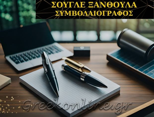 ΣΥΜΒΟΛΑΙΟΓΡΑΦΟΣ ΑΘΗΝΑ ΑΤΤΙΚΗΣ  ΣΟΥΓΛΕ ΞΑΝΘΟΥΛΑ