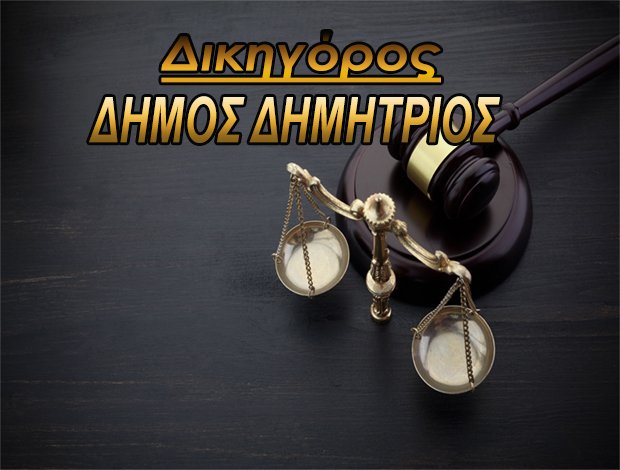 ΔΙΚΗΓΟΡΟΣ ΙΩΑΝΝΙΝΑ ΔΗΜΟΣ ΔΗΜΗΤΡΙΟΣ