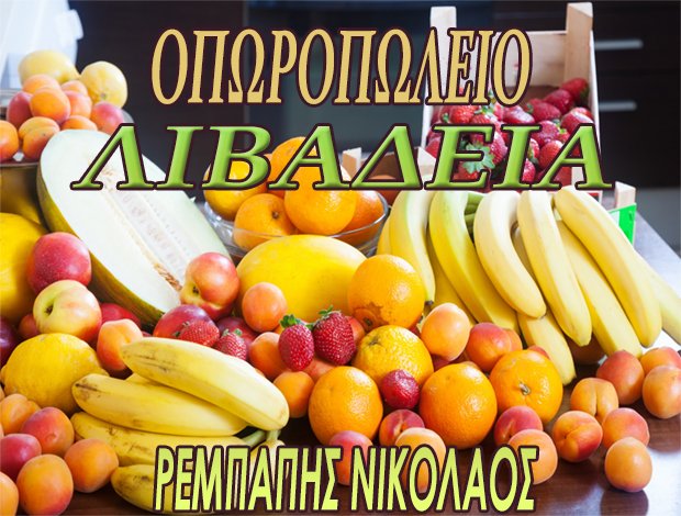 ΟΠΩΡΟΠΩΛΕΙΟ ΛΙΒΑΔΕΙΑ ΒΟΙΩΤΙΑΣ ΡΕΜΠΑΠΗΣ ΝΙΚΟΛΑΟΣ Β.