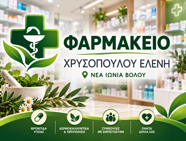 ΦΑΡΜΑΚΕΙΟ ΝΕΑ ΙΩΝΙΑ ΒΟΛΟΥ  ΧΡΥΣΟΠΟΥΛΟΥ ΕΛΕΝΗ