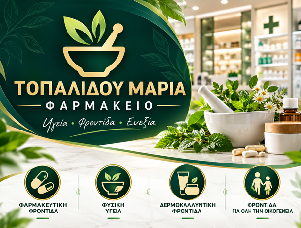 ΦΑΡΜΑΚΕΙΟ ΚΟΡΙΝΟΣ ΠΙΕΡΙΑΣ  ΤΟΠΑΛΙΔΟΥ ΜΑΡΙΑ