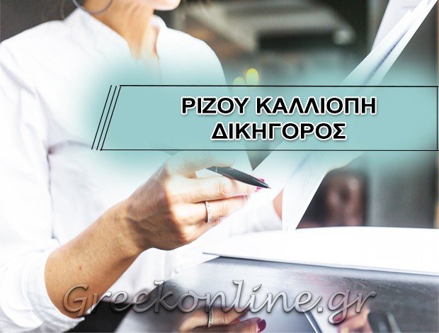 ΔΙΚΗΓΟΡΟΣ ΠΑΛΑΙΟ ΦΑΛΗΡΟ ΡΙΖΟΥ ΚΑΛΛΙΟΠΗ