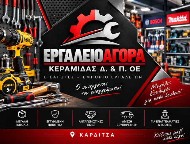 ΕΙΣΑΓΩΓΕΣ – ΕΜΠΟΡΙΟ ΕΡΓΑΛΕΙΩΝ ΚΑΡΔΙΤΣΑ “ΕΡΓΑΛΕΙΟΑΓΟΡΑ” ΚΕΡΑΜΙΔΑΣ Δ. & Π. ΟΕ