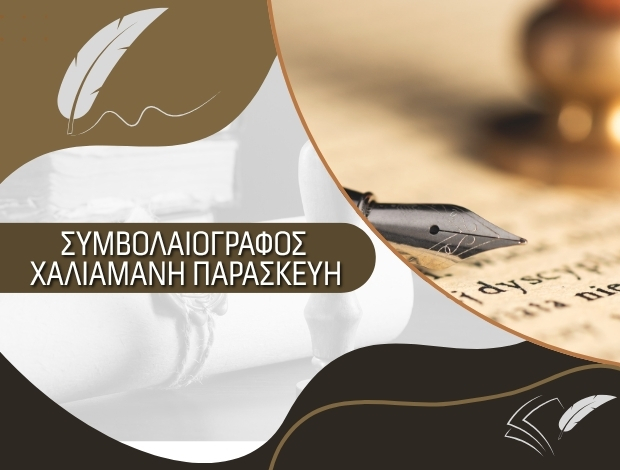 ΣΥΜΒΟΛΑΙΟΓΡΑΦΟΣ ΙΩΑΝΝΙΝΑ  ΧΑΛΙΑΜΑΝΗ ΠΑΡΑΣΚΕΥΗ