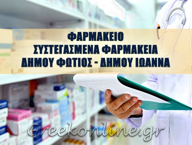 ΦΑΡΜΑΚΕΙΟ ΚΑΤΕΡΙΝΗ ΠΙΕΡΙΑΣ  ΣΥΣΤΕΓΑΣΜΕΝΑ ΦΑΡΜΑΚΕΙΑ  ΔΗΜΟΥ ΦΩΤΙΟΣ – ΔΗΜΟΥ ΙΩΑΝΝΑ