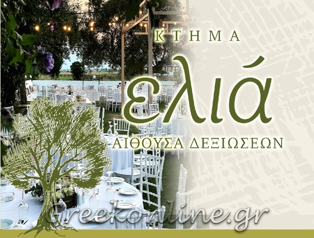 ΑΙΘΟΥΣΑ ΕΚΔΗΛΩΣΕΩΝ ΔΡΑΜΑ  “ΚΤΗΜΑ ΕΛΙΑ”  ΗΛΙΑΔΗΣ ΣΑΒΒΑΣ