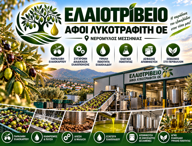 ΕΛΑΙΟΤΡΙΒΕΙΟ ΝΕΡΟΜΥΛΟΣ ΜΕΣΣΗΝΙΑΣ ΑΦΟΙ ΛΥΚΟΤΡΑΦΙΤΗ ΟΕ