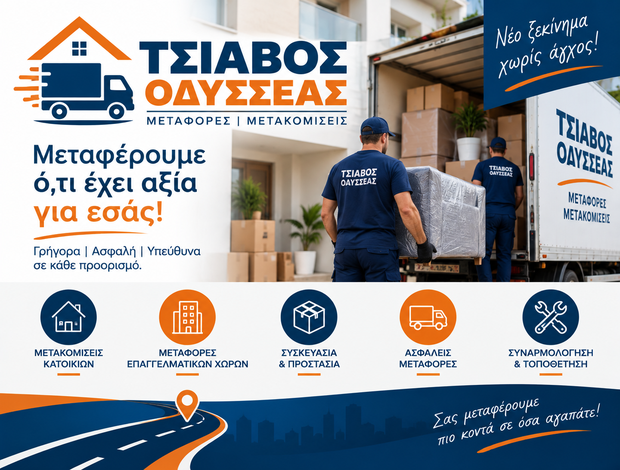 ΜΕΤΑΦΟΡΕΣ – ΜΕΤΑΚΟΜΙΣΕΙΣ ΛΑΜΙΑ “ΟΔΥΣΣΕΑΣ” ΤΣΙΑΒΟΣ ΟΔΥΣΣΕΑΣ