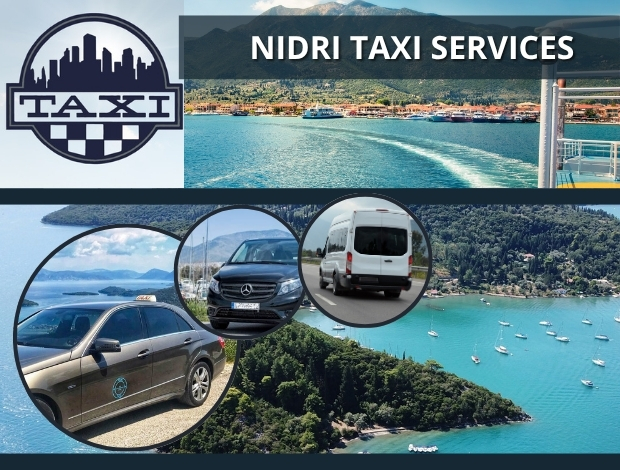 ΥΠΗΡΕΣΙΕΣ ΤΑΞΙ ΝΥΔΡΙ ΛΕΥΚΑΔΑΣ “NIDRI TAXI SERVICES” ΘΕΡΜΟΣ ΚΟΣΜΑΣ