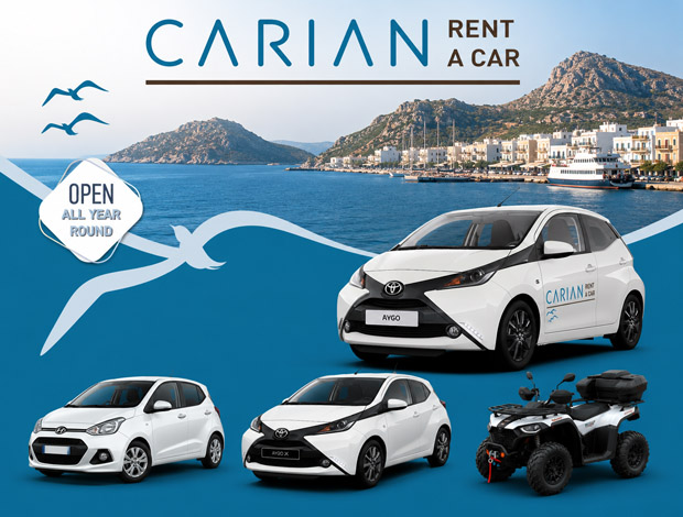 ΕΝΟΙΚΙΑΣΕΙΣ ΑΥΤΟΚΙΝΗΤΩΝ ΚΑΛΥΜΝΟΣ “CARIAN RENT A CAR” ΚΛΕΙΔΑΡΑ Δ. ΘΕΜΕΛΙΝΑ