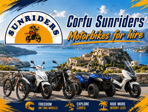 ΕΝΟΙΚΙΑΣΕΙΣ ΜΟΤΟΣΥΚΛΕΤΩΝ ΡΟΔΑ ΚΕΡΚΥΡΑ “SUNRIDERS” ΜΠΑΝΤΟΥΝΟΥ Ε. & ΣΙΑ ΕΕ