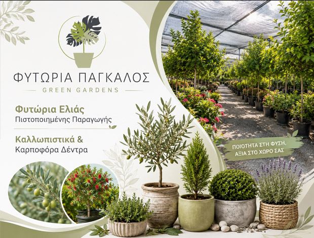 ΦΥΤΩΡΙΟ ΗΡΑΚΛΕΙΟ ΚΡΗΤΗΣ “GREEN GARDENS – ΦΥΤΩΡΙΑ ΠΑΓΚΑΛΟΣ” ΠΑΓΚΑΛΟΣ ΓΕΩΡΓΙΟΣ