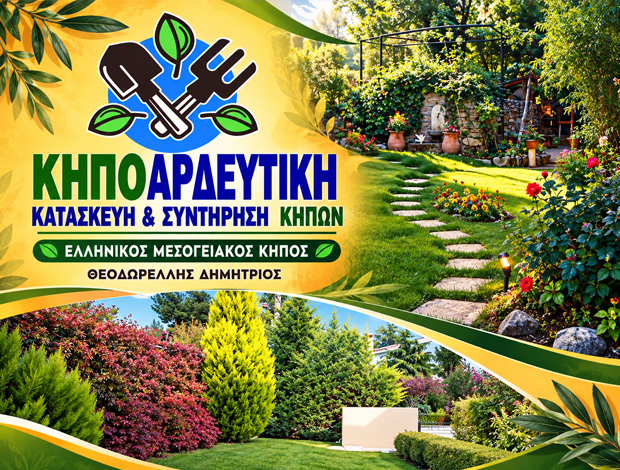 ΚΑΤΑΣΚΕΥΗ ΣΥΝΤΗΡΗΣΗ ΚΗΠΩΝ ΑΧΑΡΝΕΣ “ΚΗΠΟΑΡΔΕΥΤΙΚΗ – ΕΛΛΗΝΙΚΟΣ ΜΕΣΟΓΕΙΑΚΟΣ ΚΗΠΟΣ” ΘΕΟΔΩΡΕΛΛΗΣ ΔΗΜΗΤΡΙΟΣ